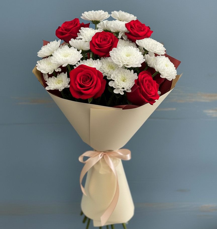 Букет цветов из: Розы и Хризантемы в Альбурикенте