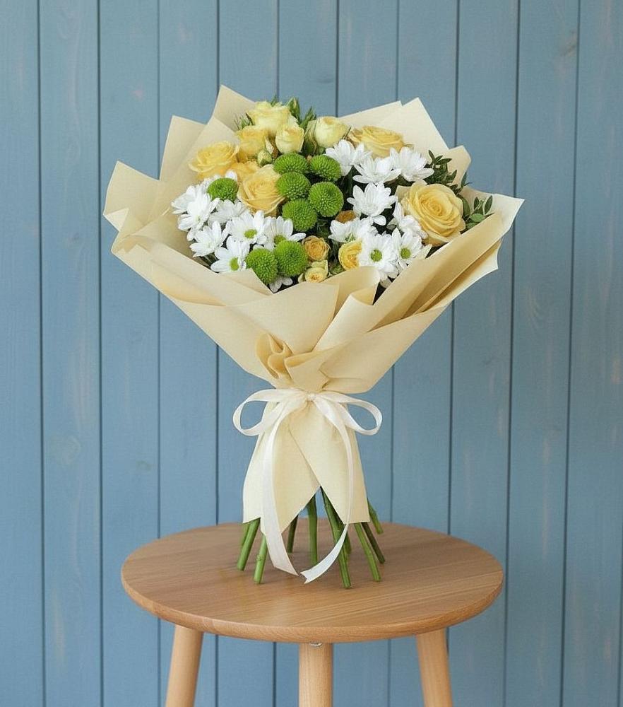 Букет цветов из: Хризантемы и Розы в Альбурикенте