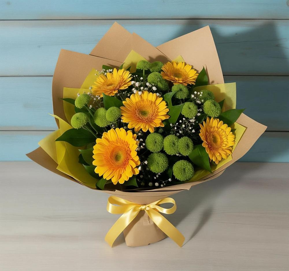 Букет цветов из: Герберы и Хризантемы в Альбурикенте