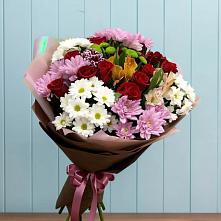 Букет цветов из:  Розы, Хризантемы и Альстромерии в Альбурикенте