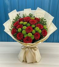 Букет цветов из:  Розы и Хризантемы #REPLACE_PRED# Альбурикенте