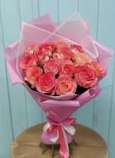 15 Розовых роз Равель в Альбурикенте Букет 15 Розовых роз Равель в Альбурикенте