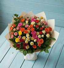 Букет Микс из разноцветных кустовых роз #REPLACE_PRED# Альбурикенте